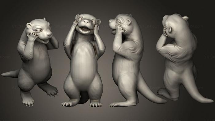 Animal figurines (Otter, STKJ_2377) 3D models for cnc